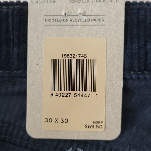 Levi's 315 Shaping Bootcut Corduroy Jeans Black Mid Rise Button Zip Size 30 10 - Picture 10 of 12
